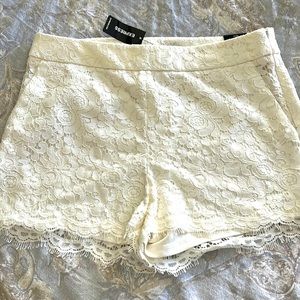 Lace,cream Express dress shorts!